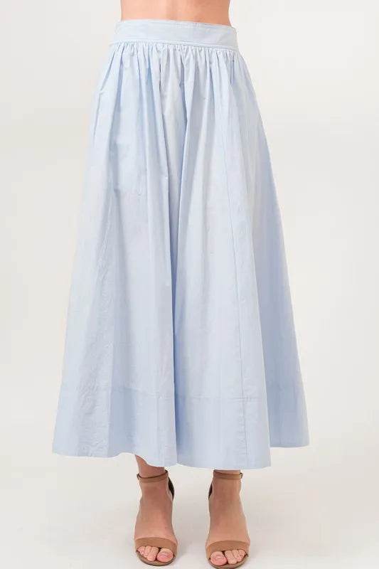 And The Why A-line Flowing Elastic Back Midi Skirt - Shop Style & More | Fresh Looks, Everyday Deals & Free Shipping