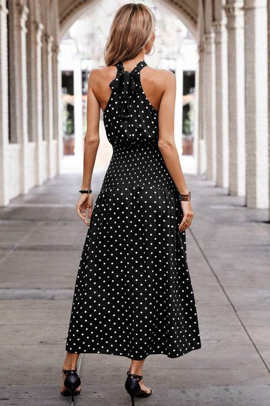 Halter Polka Dot Polka Dot Maxi Dress - Shop Style & More | Fresh Looks, Everyday Deals & Free Shipping