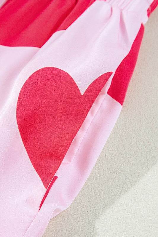 Heart Valentines Short Sleeve Pants Pajamas Set - Shop Style & More | Fresh Looks, Everyday Deals & Free Shipping