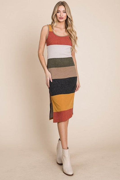 COLOR BLOCK CASUSAL DRESS - Shop Style & More | Fresh Looks, Everyday Deals & Free Shipping