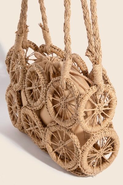 Fame Intricate Braided Wheels Crossbody Bag Bags