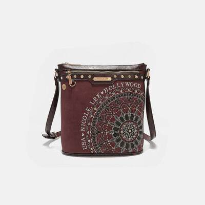 Nicole Lee USA Metallic Stitching Embroidery Inlaid Rhinestone Crossbody Bag - Shop Style & More | Fresh Looks, Everyday Deals & Free Shipping