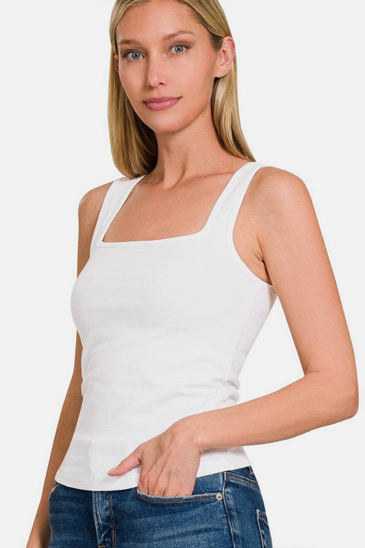 Zenana Square Neck Cropped Tank - Shop Style & More | Fresh Looks, Everyday Deals & Free Shipping