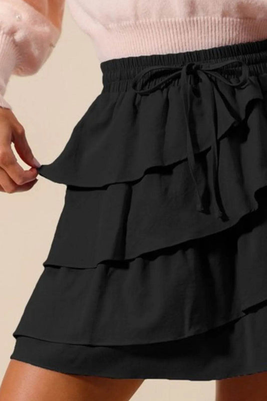 SO ME Asymmetrical Ruffled Game Day Skirt - Shop Style & More | Fresh Looks, Everyday Deals & Free Shipping