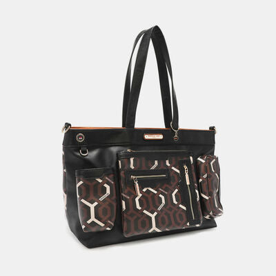 Nicole Lee USA Geometric Pattern Large Handbag Bags