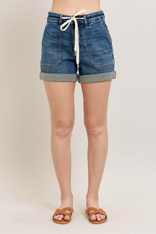 Judy Blue Full Size High Rise Cuff Denim Shorts Plus Size - Shop Style & More | Fresh Looks, Everyday Deals & Free Shipping