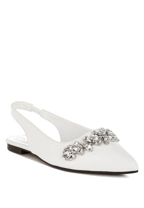 Adhara Diamante Embellished Flat Sandals - Shop Style & More | Fresh Looks, Everyday Deals & Free Shipping