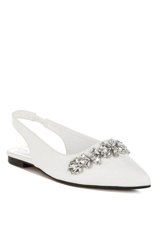 Adhara Diamante Embellished Flat Sandals - Shop Style & More | Fresh Looks, Everyday Deals & Free Shipping
