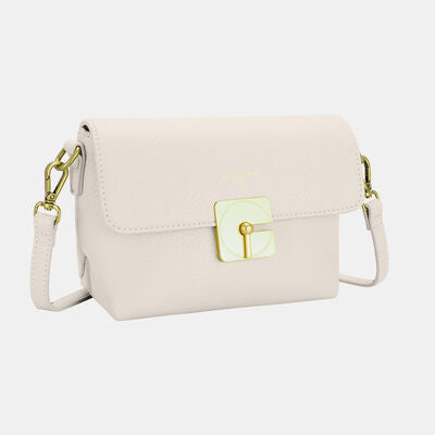 David Jones PU Leather Crossbody Bag Ivory One Size Bags