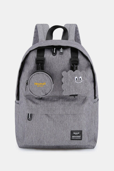 Himawari Waterproof Canvas Backpack Bag with Removable Coin Purse Gray One Size Bags