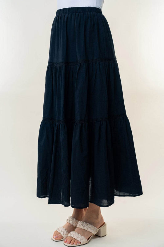 White Birch High Waisted Tiered Maxi Skirt - Shop Style & More | Fresh Looks, Everyday Deals & Free Shipping