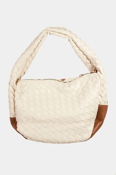 Fame Tassel Detail Weave Semi Circle Bag Bags