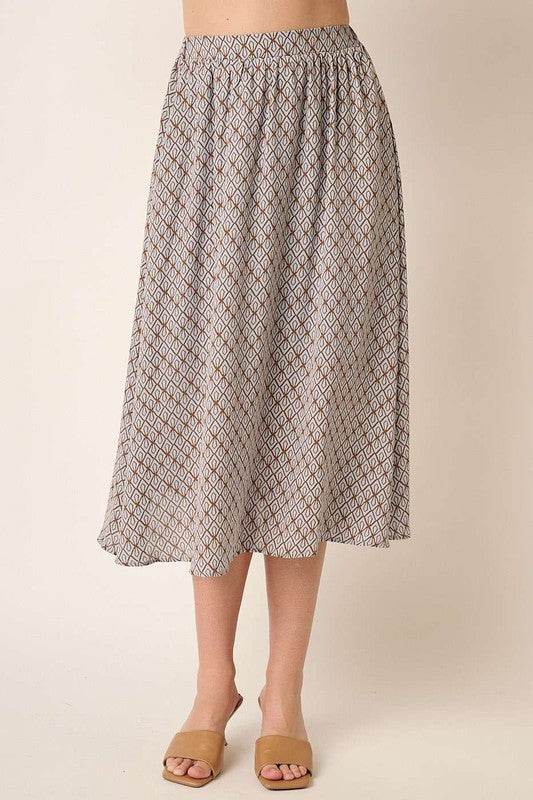 Mittoshop Printed Midi Skirt - Shop Style & More | Fresh Looks, Everyday Deals & Free Shipping