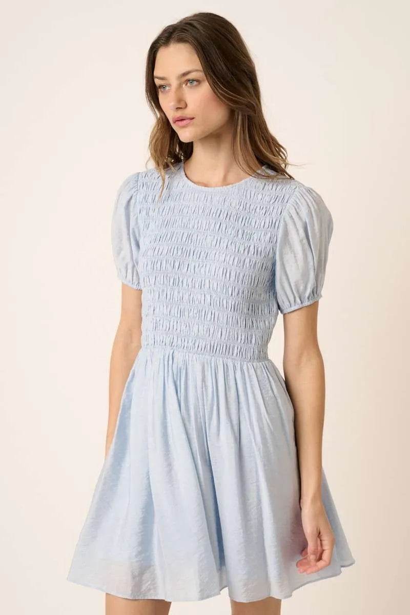 Mittoshop Smocking Detail Puff Sleeve Mini Dress - Shop Style & More | Fresh Looks, Everyday Deals & Free Shipping
