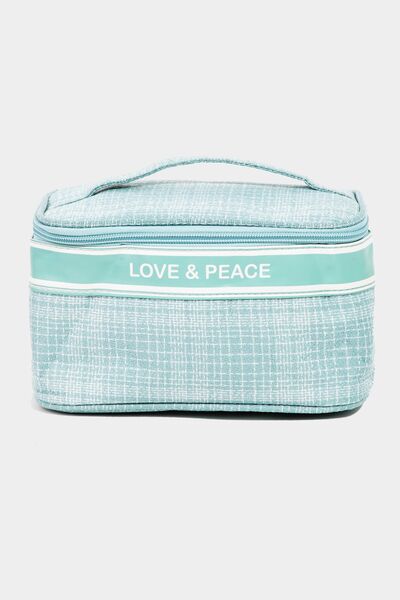 Fame Love & Peace Striped Handle Bag Blue One Size Bags