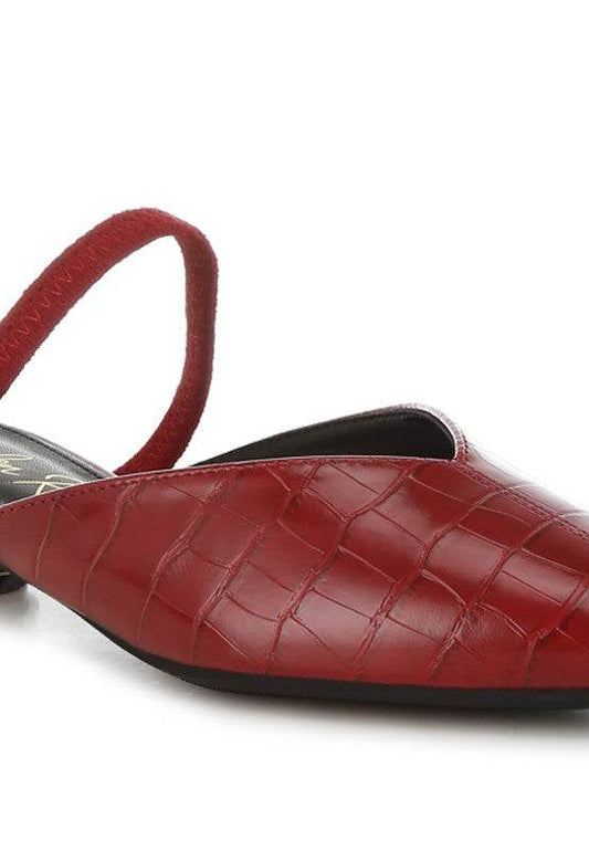Renata Fantasy Heel Croco Mules - Shop Style & More | Fresh Looks, Everyday Deals & Free Shipping