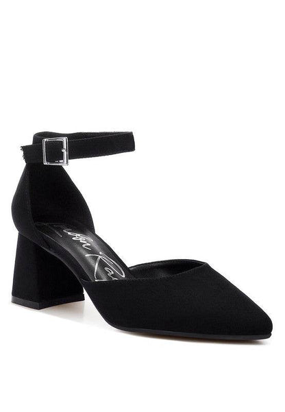 Rozita Microfiber Block Heel Sandals - Shop Style & More | Fresh Looks, Everyday Deals & Free Shipping