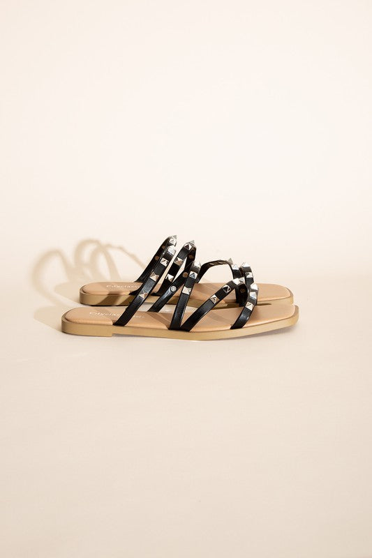 TEMIRA-S Stud Flat Slides Sandals