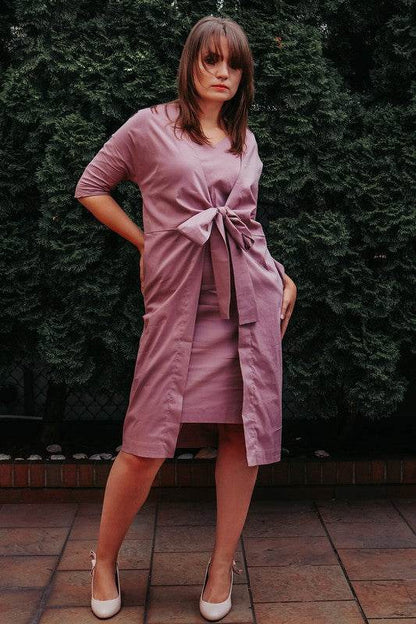 Dress jacket 3/4 sleeve ties in front with pockets - Shop Style & More | Fresh Looks, Everyday Deals & Free Shipping