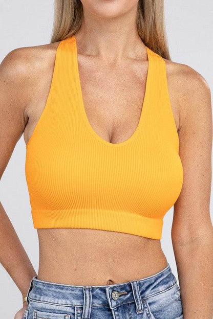 Ribbed Cropped Racerback Tank Top - Shop Style & More | Fresh Looks, Everyday Deals & Free Shipping