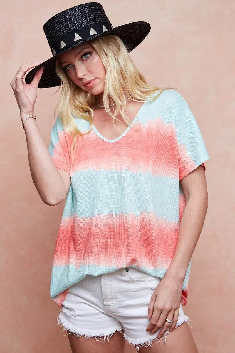 BiBi Tiedye Printed Hacci Knit Top - Shop Style & More | Fresh Looks, Everyday Deals & Free Shipping