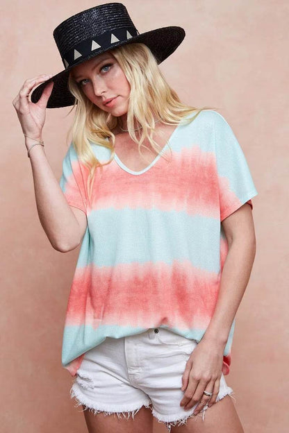 BiBi Tiedye Printed Hacci Knit Top - Shop Style & More | Fresh Looks, Everyday Deals & Free Shipping