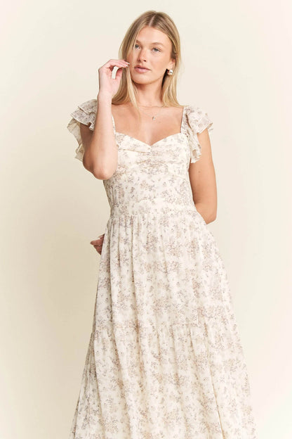 Jade By Jane Full Size Ruffle Sleeve Tiered Maxi Dress Plus Size - Shop Style & More | Fresh Looks, Everyday Deals & Free Shipping