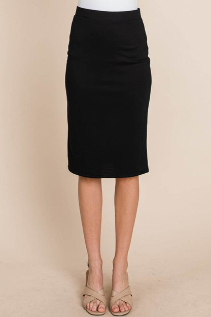 BOMBOM Elastic Waist Pencil Skirt - Shop Style & More | Fresh Looks, Everyday Deals & Free Shipping