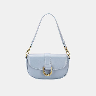 David Jones PU Leather Shoulder Bag L. Blue One Size Bags