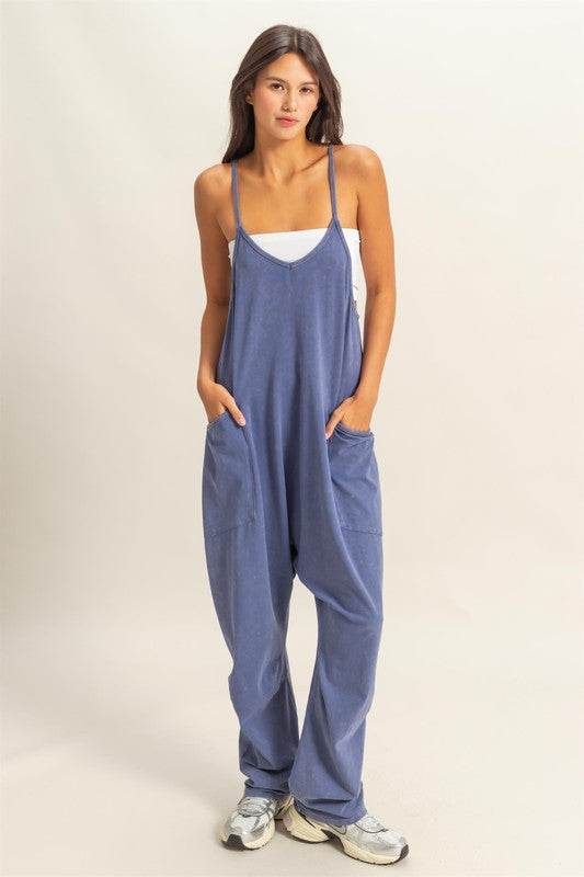 HYFVE Relaxed Fit Mineral Washed Overalls with Pockets - Shop Style & More | Fresh Looks, Everyday Deals & Free Shipping