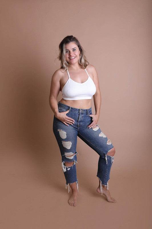 Plus Size Tattoo Mesh Racerback Bralette - Shop Style & More | Fresh Looks, Everyday Deals & Free Shipping