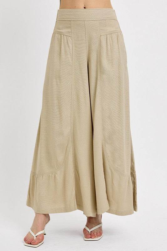 RISEN Shirring Detail Wide Leg Pants - Shop Style & More | Fresh Looks, Everyday Deals & Free Shipping
