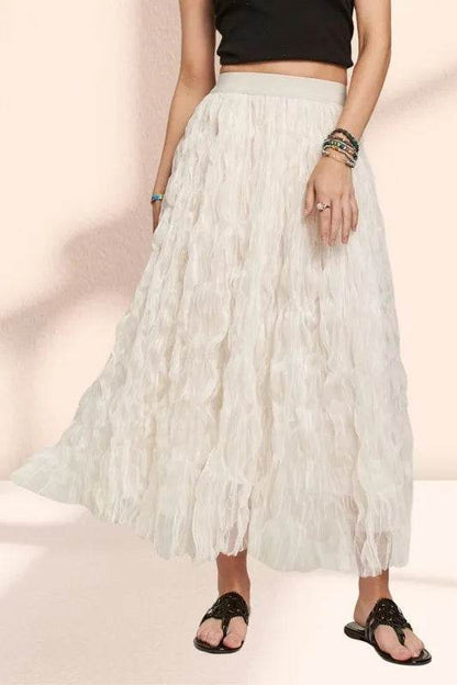 ADORA Elastic Waist Cloud Fluffy Maxi Skirt - Shop Style & More | Fresh Looks, Everyday Deals & Free Shipping