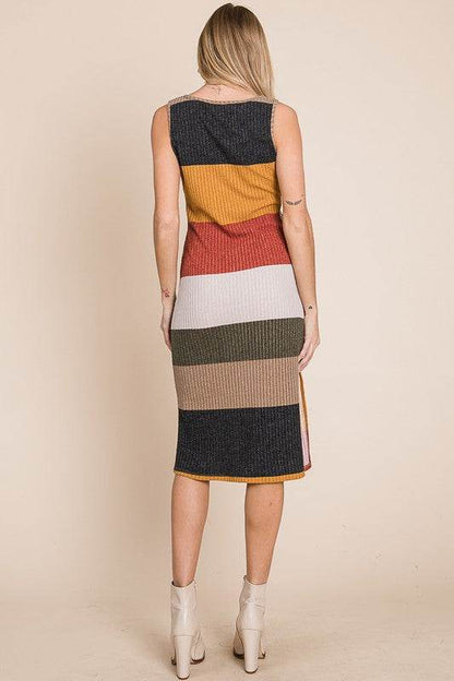 COLOR BLOCK CASUSAL DRESS - Shop Style & More | Fresh Looks, Everyday Deals & Free Shipping