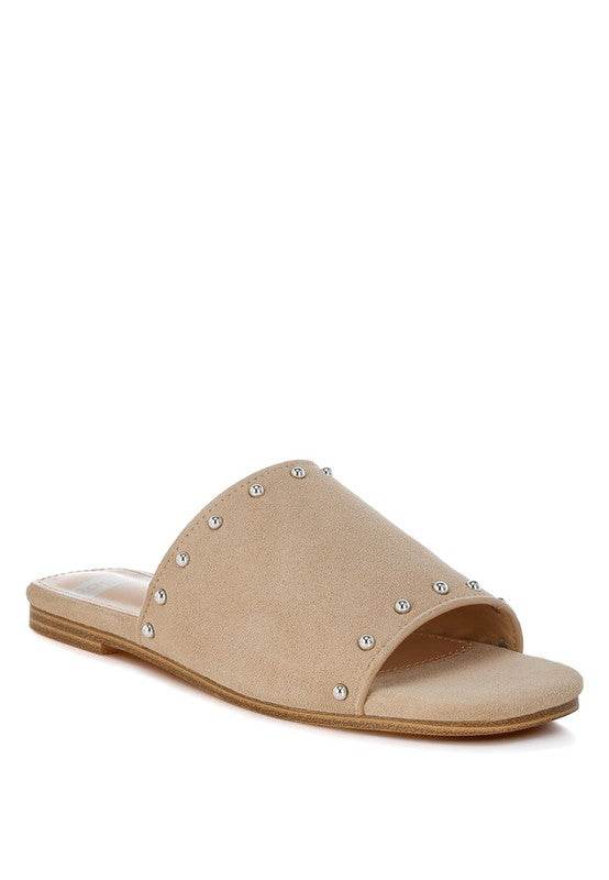 Odalia Soft Suede Leather Studded Flats - Shop Style & More | Fresh Looks, Everyday Deals & Free Shipping