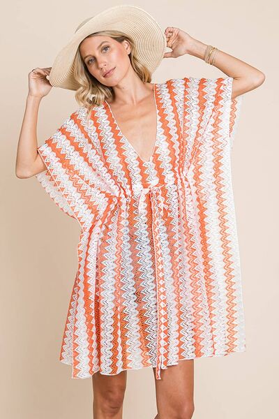 Cotton Bleu by Nu Label Multi Crochet Lace Cover Up Orange Cover-Ups