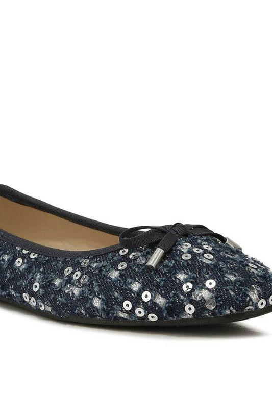 Florent Sequin Flat Bow Ballerinas - Shop Style & More | Fresh Looks, Everyday Deals & Free Shipping