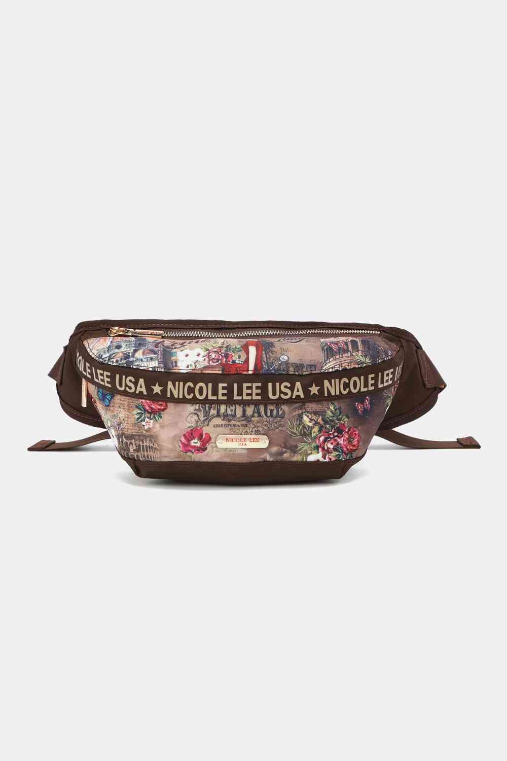 Nicole Lee USA Logo Fanny Pack Memory Of Rome One Size Bags