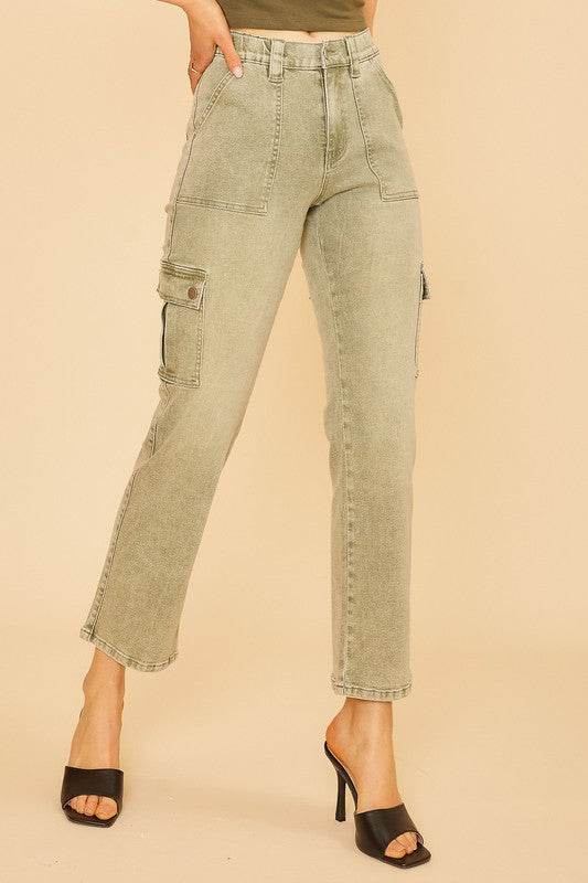 Annie Wear Straight Leg Jeans with Cargo Pockets - Shop Style & More | Fresh Looks, Everyday Deals & Free Shipping