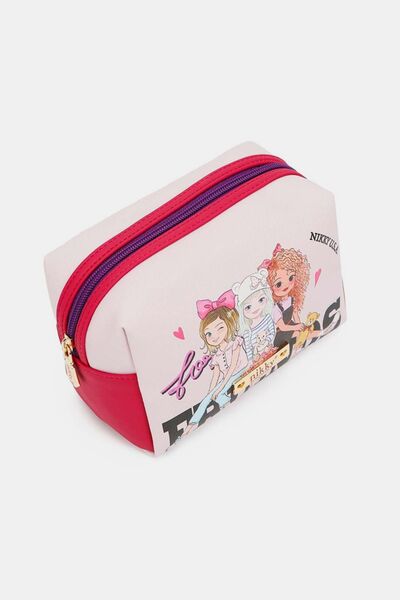 Nicole Lee USA Printed Extra Large Cosmetic Pouch Bags