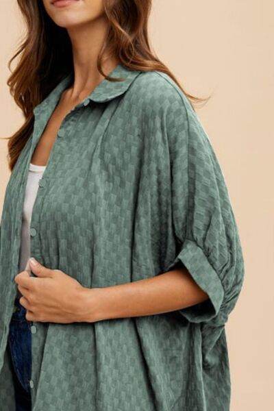 Annie Wear Checkered Button Up Half Sleeve Shirt - Shop Style & More | Fresh Looks, Everyday Deals & Free Shipping