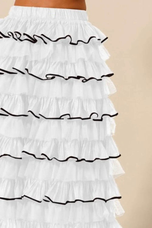 SO ME Layered Ruffled Tulle Maxi Skirt - Shop Style & More | Fresh Looks, Everyday Deals & Free Shipping