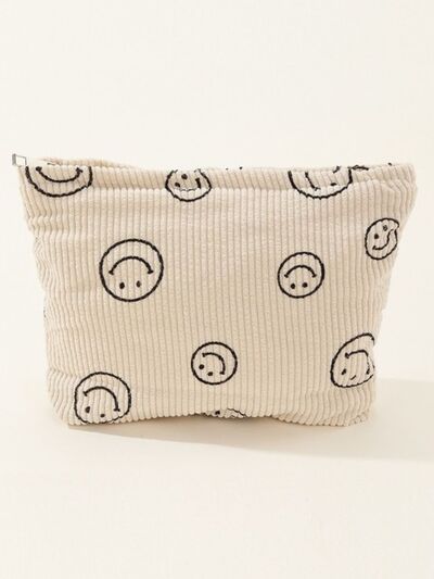 Zenana Corduroy Smile Clutch Bag Ivory One Size Bags