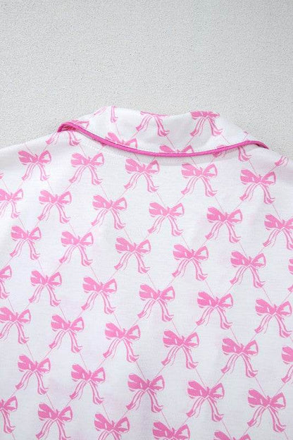 Pink Short Sleeve and Ruffled Shorts Pajama Set - Shop Style & More | Fresh Looks, Everyday Deals & Free Shipping