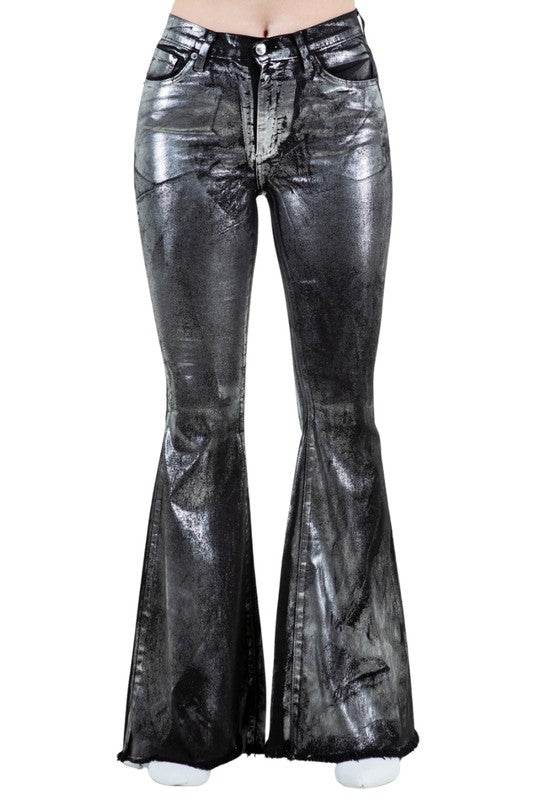 Metallic Bell Bottom Jean Black -Inseam 32 - Shop Style & More | Fresh Looks, Everyday Deals & Free Shipping