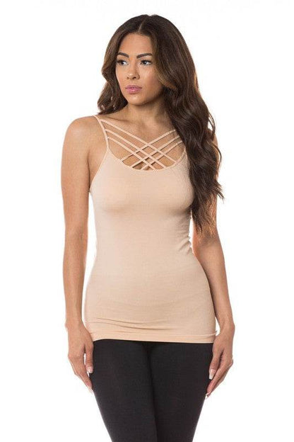 Womens Seamless Triple Criss-Cross Front Cami - Shop Style & More | Fresh Looks, Everyday Deals & Free Shipping