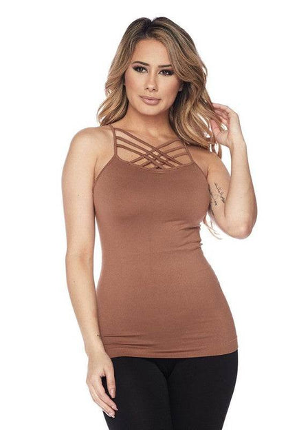 Womens Seamless Triple Criss-Cross Front Cami - Shop Style & More | Fresh Looks, Everyday Deals & Free Shipping