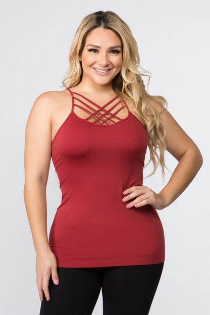 Womens Seamless Triple Criss-Cross Front Cami - Shop Style & More | Fresh Looks, Everyday Deals & Free Shipping