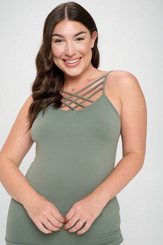 Womens Seamless Triple Criss-Cross Front Cami - Shop Style & More | Fresh Looks, Everyday Deals & Free Shipping