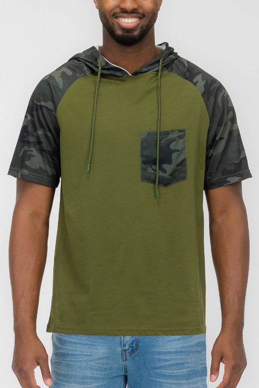 SHORT SLEEV CAMO COLOR BLOCK - Shop Style & More | Fresh Looks, Everyday Deals & Free Shipping